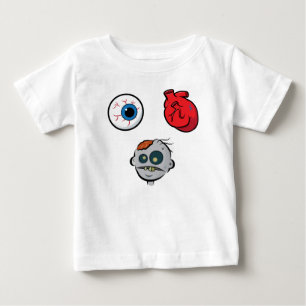 Camiseta Para Bebê Eu amo a Capa longa infantil dos zombis