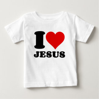 Camiseta Para Bebê eu amo a citação de Jesus cristão