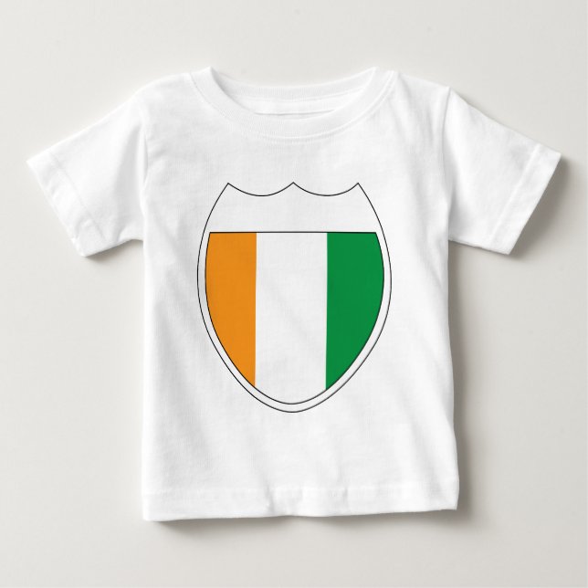 Camiseta Para Bebê Eu Amo A Costa do Marfim (Frente)