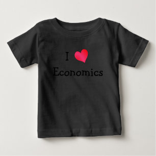 Camiseta Para Bebê Eu amo a economia
