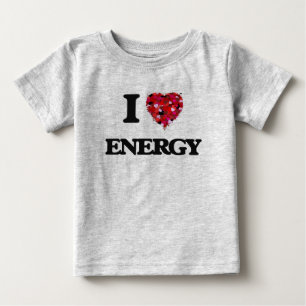 Camiseta Para Bebê Eu amo a ENERGIA