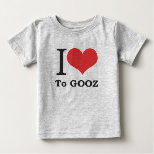 Camiseta Para Bebê Eu amo a Gooz, bebê! (Tecido orgânico)