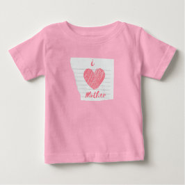 Camiseta Para Bebê eu amo a mãe