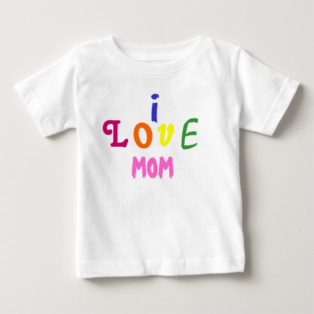 CAMISETA PARA BEBÊ EU AMO A MAMÃ (Frente)