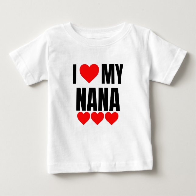 CAMISETA PARA BEBÊ EU AMO A MINHA NANA (Frente)