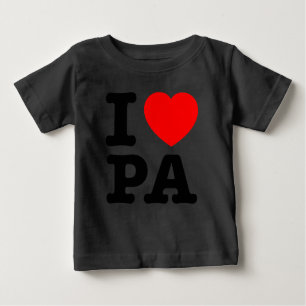 Camiseta Para Bebê EU AMO A PA Pennsylvania