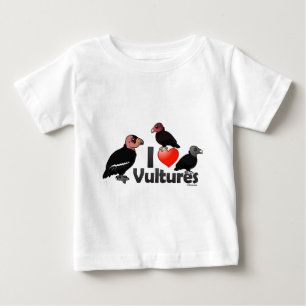 Camiseta Para Bebê Eu amo abutres (America do Norte)