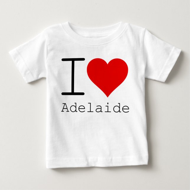 Camiseta Para Bebê Eu amo Adelaide (Frente)