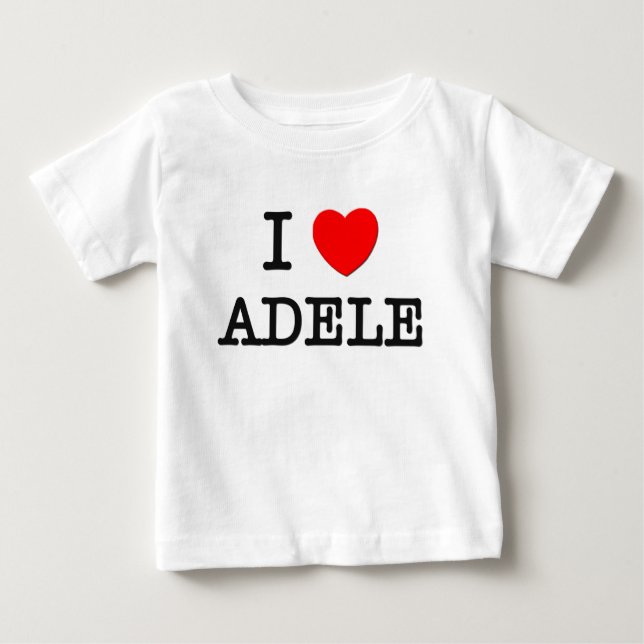 Camiseta Para Bebê Eu amo Adele (Frente)