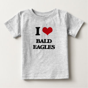 Camiseta Para Bebê Eu amo águias americanas