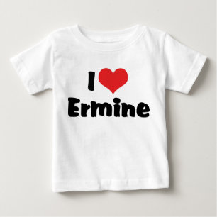 Camiseta Para Bebê Eu Amo Armino de Coração