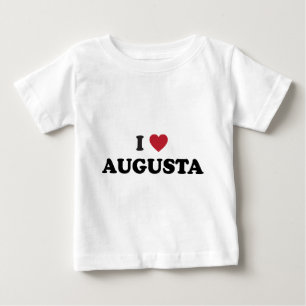 Camiseta Para Bebê Eu amo Augusta Geórgia
