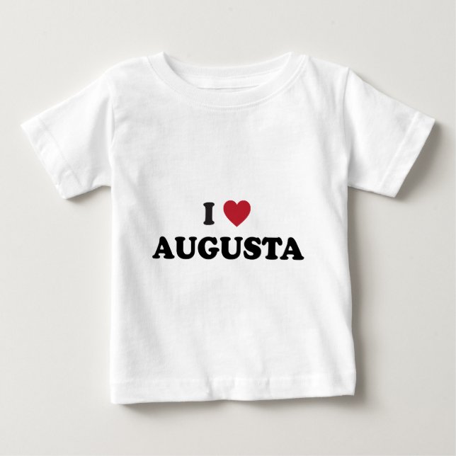 Camiseta Para Bebê Eu amo Augusta Geórgia (Frente)