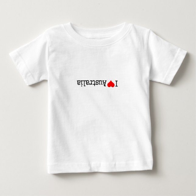 Camiseta Para Bebê Eu Amo Austrália (Frente)