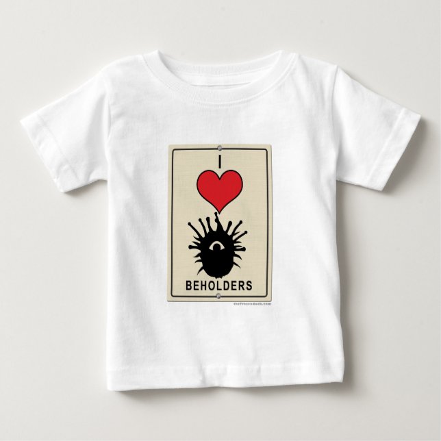 Camiseta Para Bebê Eu Amo Beholder (Frente)