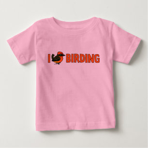 Camiseta Para Bebê Eu amo Birding VEFL