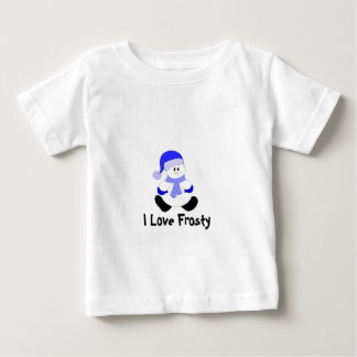 Camiseta Para Bebê Eu Amo Bonecos de Neve