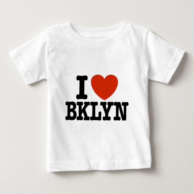 Camiseta Para Bebê Eu Amo Brooklyn (Frente)
