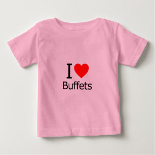 Camiseta Para Bebê Eu amo bufetes