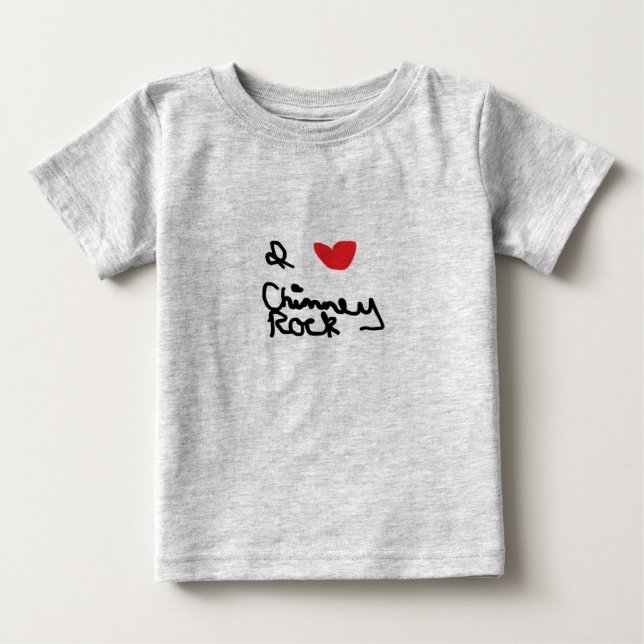 Camiseta Para Bebê Eu amo Chimney Rock (Frente)