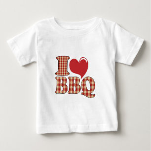 Camiseta Para Bebê Eu amo churrasco