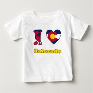 Camiseta Para Bebê Eu amo Colorado