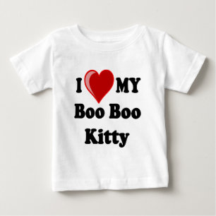 Camiseta Para Bebê Eu amo (coração) meu gato do gatinho da metida d