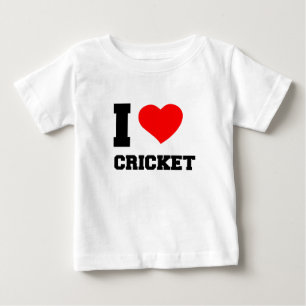 CAMISETA PARA BEBÊ EU AMO CRICKET