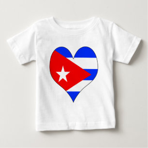 Camiseta Para Bebê Eu amo Cuba