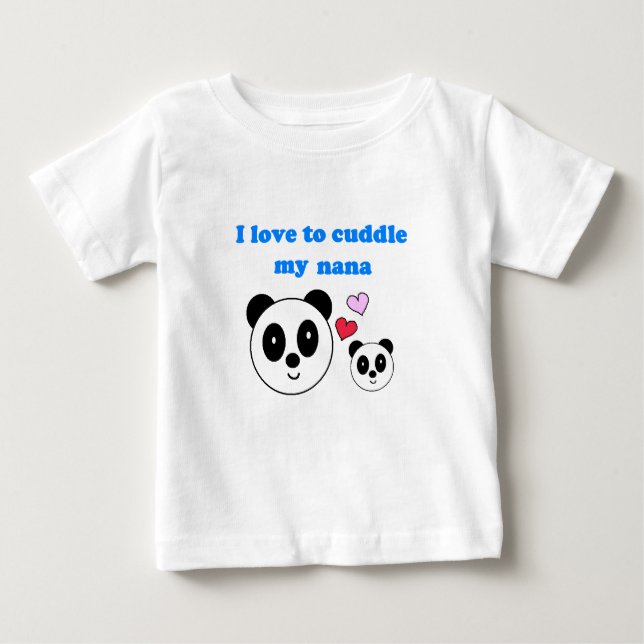 CAMISETA PARA BEBÊ EU AMO CUDDLE MINHA NANA (Frente)