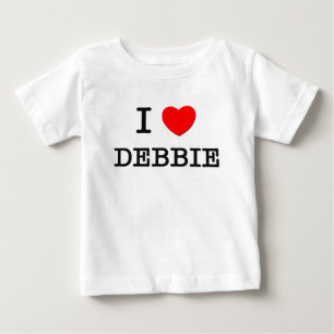 Camiseta Para Bebê Eu amo Debbie