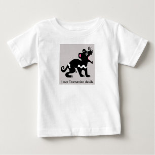 Camiseta Para Bebê Eu amo demônios da Tasmânia - Austrália - Amante d