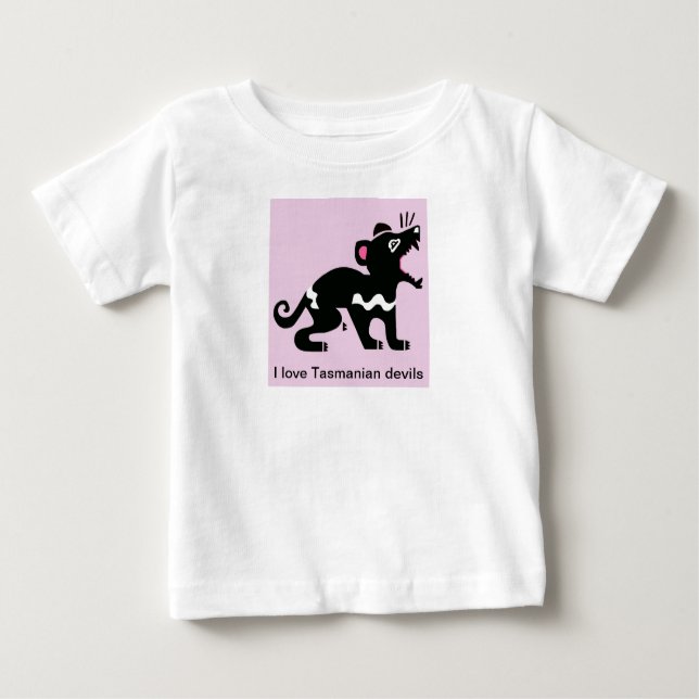 Camiseta Para Bebê Eu amo demônios da Tasmânia - Austrália - Amante d (Frente)
