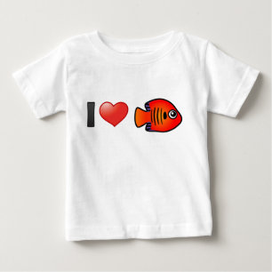 Camiseta Para Bebê Eu Amo Flame Angelfish