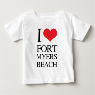 Camiseta Para Bebê Eu Amo Fort Myers Beach