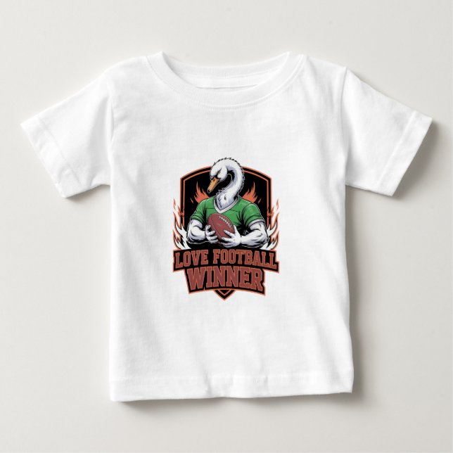 Camiseta Para Bebê Eu amo futebol  (Frente)