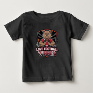 Camiseta Para Bebê Eu amo futebol
