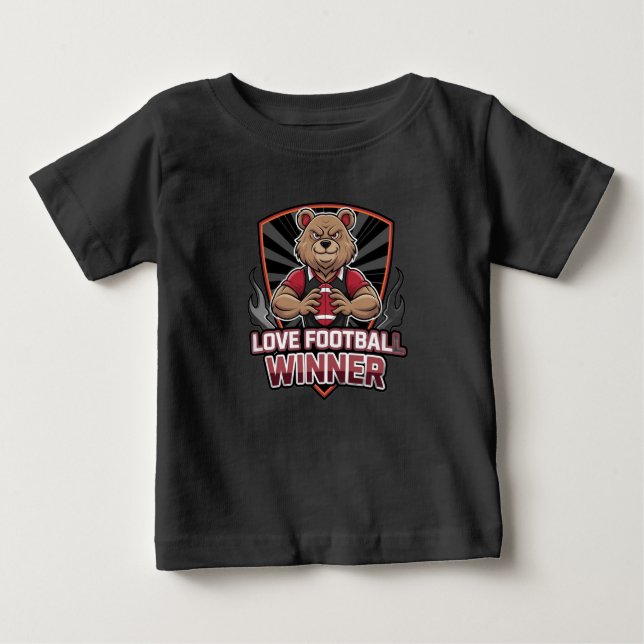 Camiseta Para Bebê Eu amo futebol  (Frente)