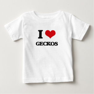 Camiseta Para Bebê Eu amo gecos