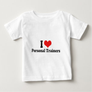 Camiseta Para Bebê Eu amo instrutores pessoais