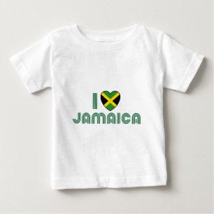 Camiseta Para Bebê Eu amo Jamaica