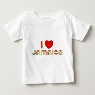 Camiseta Para Bebê Eu amo Jamaica