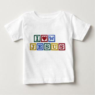 Camiseta Para Bebê Eu amo Jesus