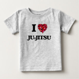 Camiseta Para Bebê Eu Amo Ju-Jitsu