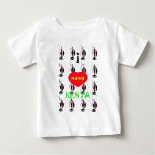Camiseta Para Bebê Eu amo Kenya XOXO