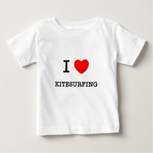 Camiseta Para Bebê Eu amo Kitesurfing