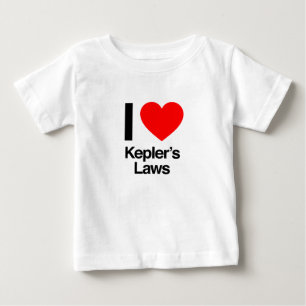 Camiseta Para Bebê eu amo leis dos keplers