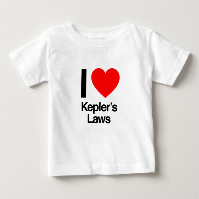 Camiseta Para Bebê eu amo leis keplers (Frente)