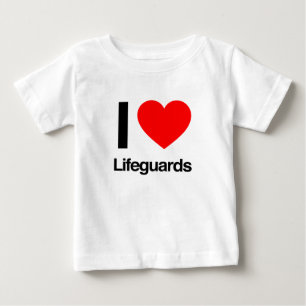 Camiseta Para Bebê eu amo lifeguards