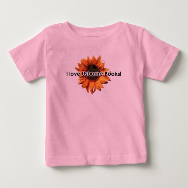 Camiseta Para Bebê Eu amo livros de Usborne (Frente)